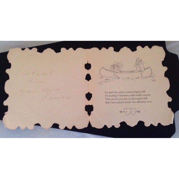 Lot 5 Antique‎ Valentine Cards Ernest Nister Whitney Postcard Ephemera 1907 1918 - Picture 10 of 16